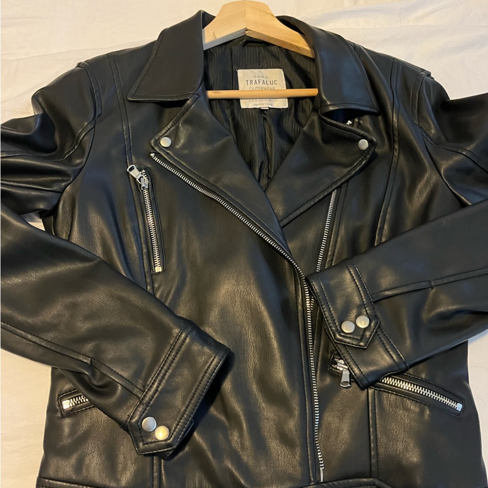 Zara Faux Leather Jacket Size M